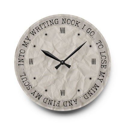 "Into My Writing Nook" Wall Clock