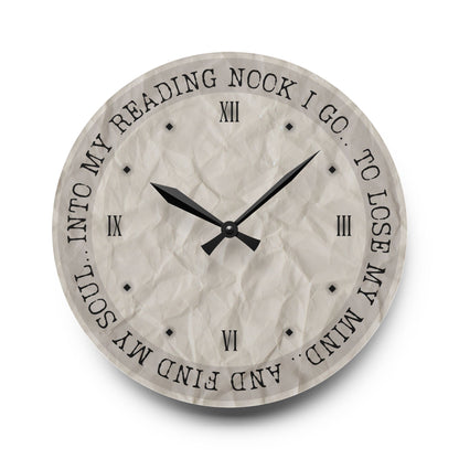 "Into My Reading Nook" Wall Clock