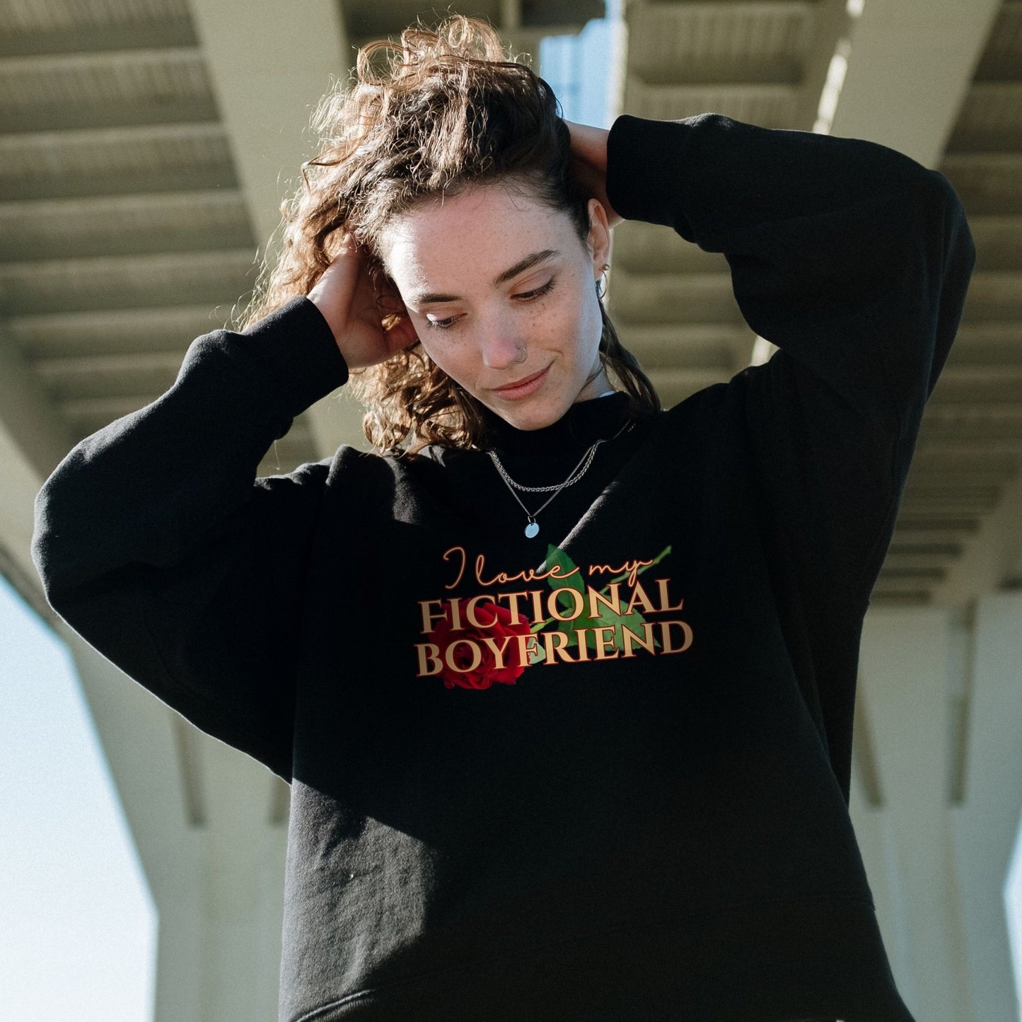 "I Love My Fictional Boyfriend" Crewneck