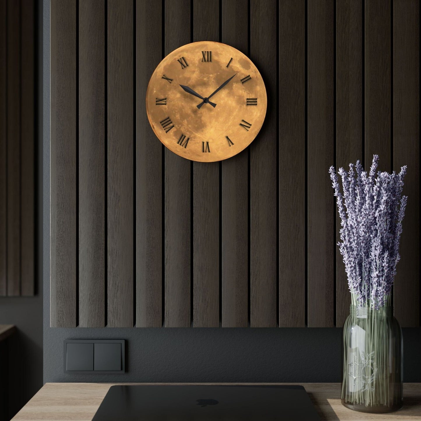 "Under the Pale Moon" Wall Clock